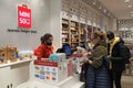 Customer shopping in a Miniso store. Minsk, Belarus - april, 2022