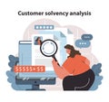 Customer Solvency Analysis. Analyzing financial profiles and creditworthiness of customers with detailed scrutiny.