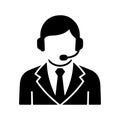 Customer Support Agent Headset Icon Royalty Free Stock Photo