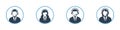 Customer Support Agent Icon Set. Royalty Free Stock Photo