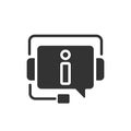 Customer support black glyph icon Royalty Free Stock Photo