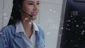 Customer support call center provide data in conceptual vision