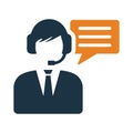 Customer, support, chat, hotline, service icon. Simple vector design Royalty Free Stock Photo