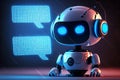 Customer support chat robot digital art