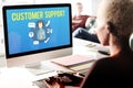 Customer Support Contact Center Advice Concept Royalty Free Stock Photo