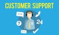 Customer Support Contact Center Advice Concept