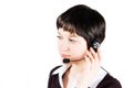 Customer support girl in call center Royalty Free Stock Photo