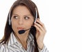 Customer support girl.Call center Royalty Free Stock Photo