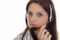 Customer support girl.Call center Royalty Free Stock Photo