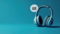 Customer Support Headphones With Message And Question Mark Royalty Free Stock Photo
