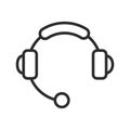 customer support headset icon Royalty Free Stock Photo