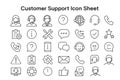 Customer Support Icon Set Vector Collection for Helpdesk and Assistance Solutions Service Royalty Free Stock Photo
