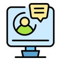 Customer support icon vector flat Royalty Free Stock Photo