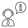 Customer support icon vector isolated. Contact customer assistance