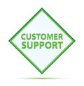 Customer Support modern abstract green diamond button Royalty Free Stock Photo