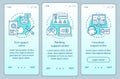 Customer support online onboarding mobile app page screen vector template.