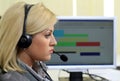 Customer support operator in the call center