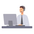 Customer support professional at workstation Royalty Free Stock Photo