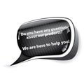 Customer support speech bubble for retailers