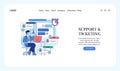 Customer Support Ticketing Vector Illustration Royalty Free Stock Photo