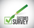 Customer survey check mark illustration design