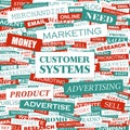 CUSTOMER SYSTEMS Royalty Free Stock Photo