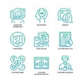 Customer validation icons set Royalty Free Stock Photo