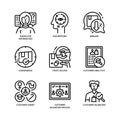 Customer validation icons set Royalty Free Stock Photo