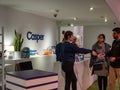 Customers being helped at Casper mattress store location