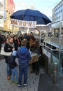 Customers buying Roasted Chestnuts