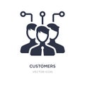 customers icon on white background. Simple element illustration from Technology concept