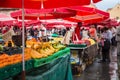 Customers and sellers at Dolac market