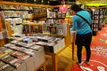 Customers shop for books in Changi Airport, Singapore