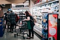 Customers shopping at Safeway supermarket chain in Oregon