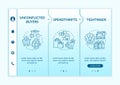 Customers types onboarding vector template