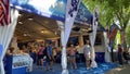 Customers visit the My Pillow booth at the Minnesota State Fair, by founder Mike Lindell