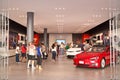 Customers Visit a Tesla Motors Store