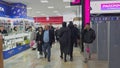 customers walking inside ZUM Aichurok mall in Bishkek