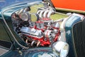 Customised chromed ford engine