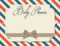 Customizable baby shower invitation in retro style