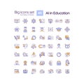 Customizable colorful icons for AI in education