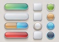 Customizable Empty Web Buttons A Versatile Set for Website Design Featuring Multiple Styles for Diverse Needs Royalty Free Stock Photo
