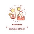 Customizable heatwave icon heatflation concept