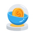 A customizable icon of dollar currency designed in 3d style