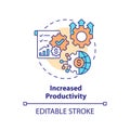 Customizable increased productivity icon FDI concept