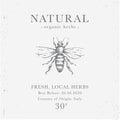 Customizable vintage label of Natural organic honey products