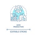 Customizable lean production line icon concept