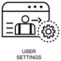 User Settings Icon. Vector Icon Design Royalty Free Stock Photo