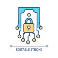 Customizable stability linear icon Royalty Free Stock Photo