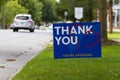 customizable thank you yard sign with scenic spring, nature background